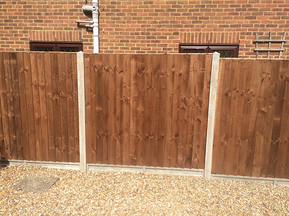 Closeboard Panels in situ